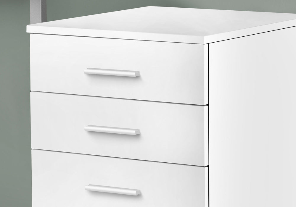 File Cabinet, Rolling Mobile, Storage Drawers, Printer Stand, Office, Work, Contemporary, Modern - White