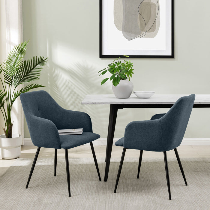 Contemporary Upholstered Woven Dining Chairs