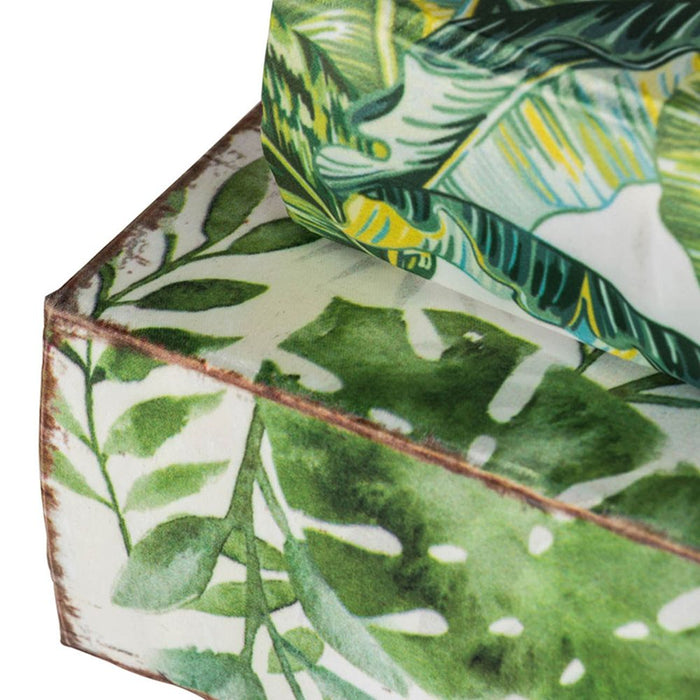 Botanical Book Boxes (Set of 2) - White / Green