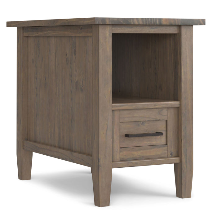 Ela - Narrow End Table - Smoky Brown