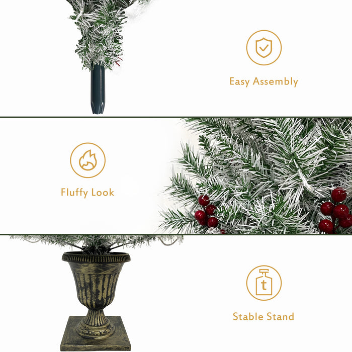 Pre-lit Christmas Tree 4-Piece Set - Retro White