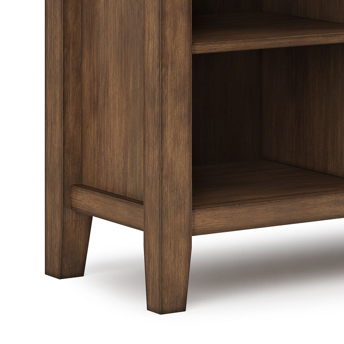 Redmond - TV Media Stand with Open Shelves - Rustic Natural Aged Brown