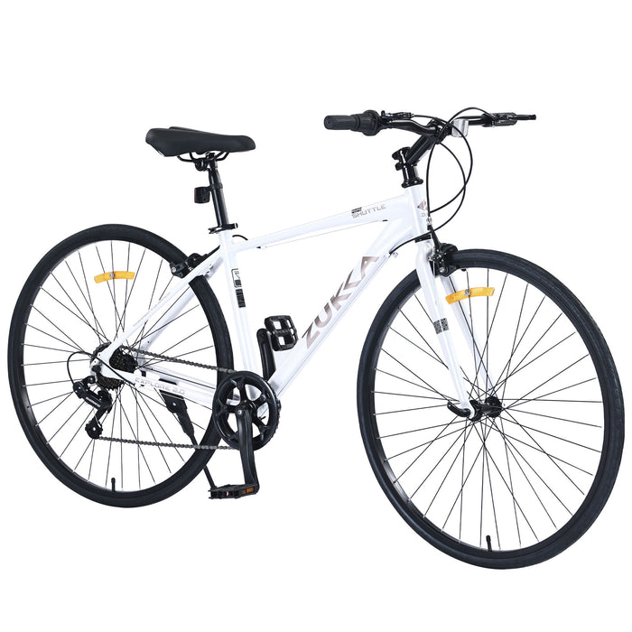 Shimano - 7 Speed Hybrid Bike Aluminum Alloy Frame C-Brake 700C Road Bike For Men Women's City Bicycle