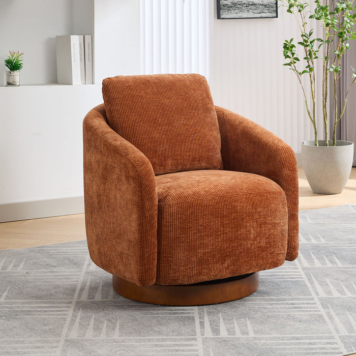 Swivel Accent Barrel Chair And Comfy Round Accent Single Sofa Chair, 360 Degree Club Chair, Lounge Armchair For Living Room Bedroom Nursery