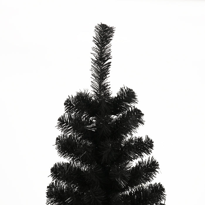 7.5FT Christmas Tree with Foldable Metal Stand - Black