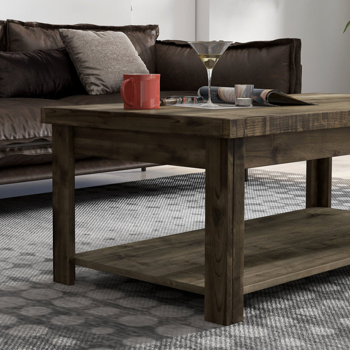 Bridgevine Home - Joshua Creek 48" Coffee Table - Barnwood Finish