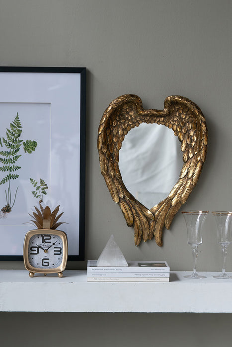 Golden Wing Accent Mirror, Wall Mirror For Living Room - Gold