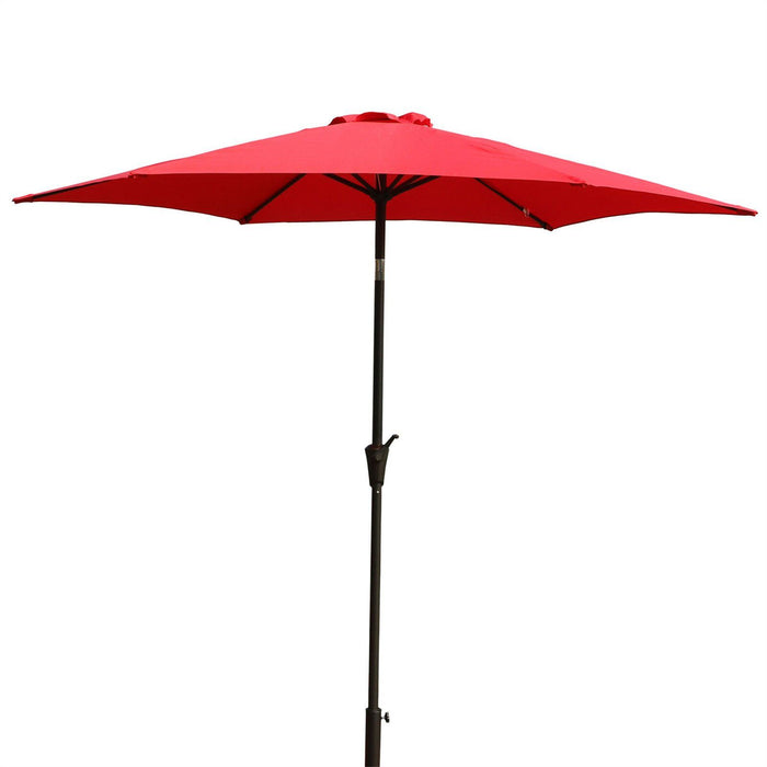 8.8' Outdoor Aluminum Patio Umbrella With 42 Pound Round Resin Umbrella Base