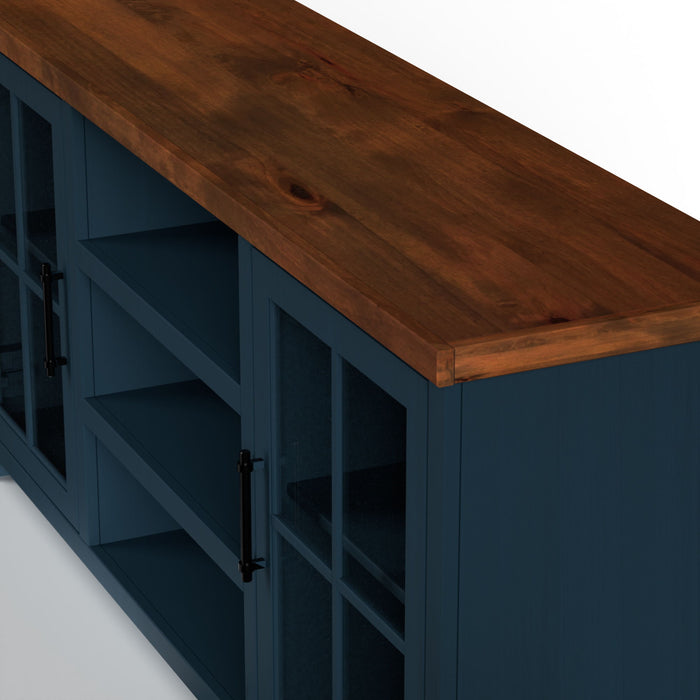 Nantucket - 67" TV Stand - Blue Denim / Whiskey