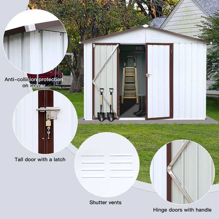 6Ftx8Ft Garden Sheds Outdoor Storage Sheds - Two Tone