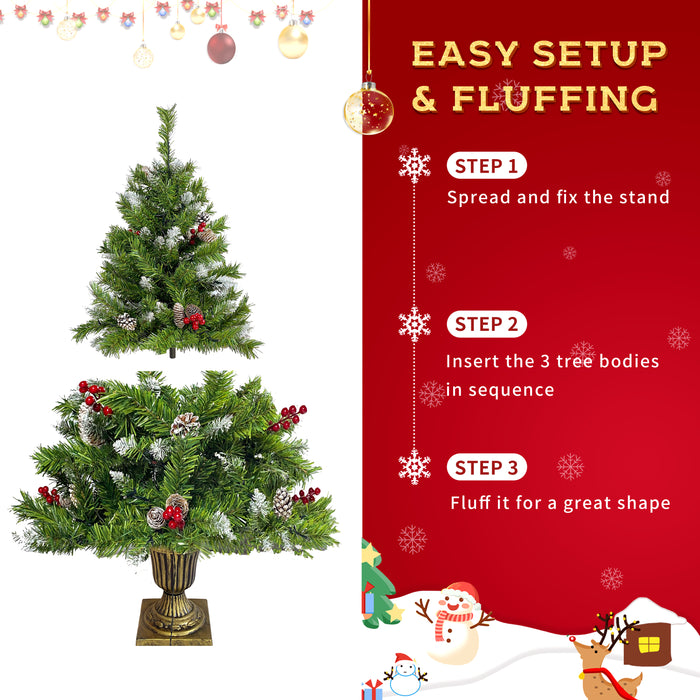 Pre-lit Christmas Tree with LED Lights - Green