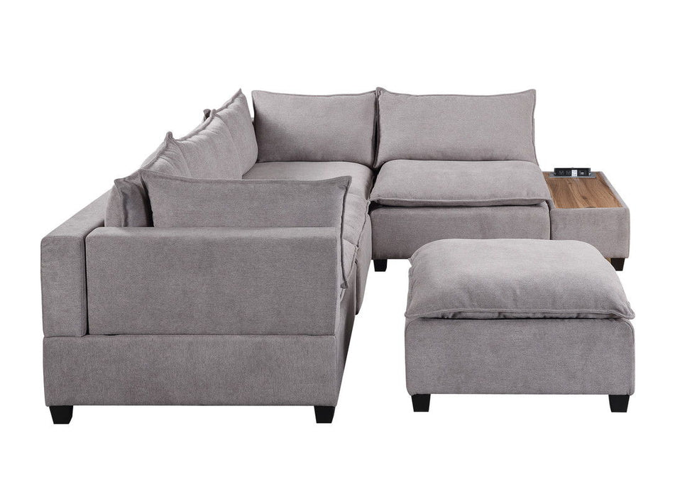 Madison - Modular Sectional Sofa Chaise With USB Storage Console Table