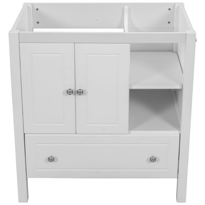 Bathroom Vanity Base Only, Solid Wood Frame, Bathroom Storage Cabinet With Doors And Drawers