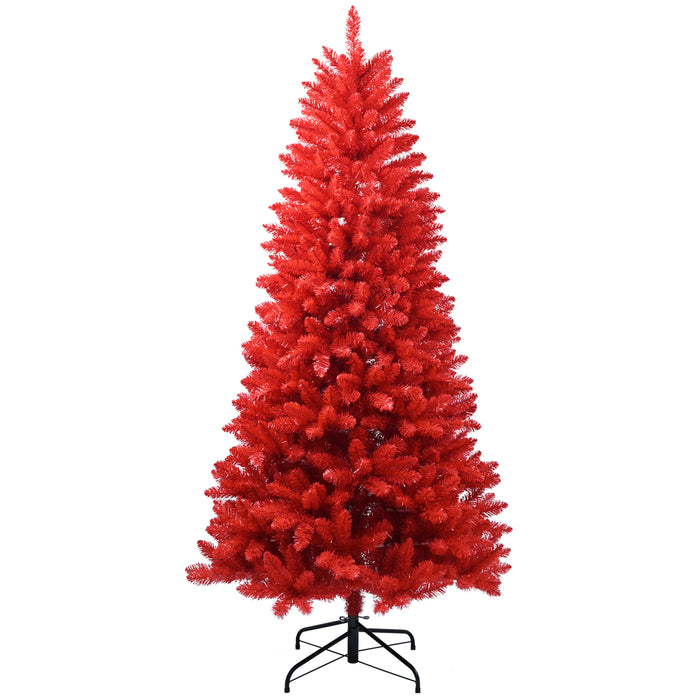 7ft PVC Christmas Tree - Red