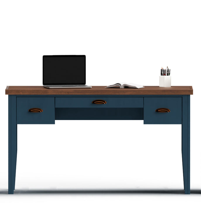 Nantucket - 53" Writing Desk - Blue Denim And Whiskey