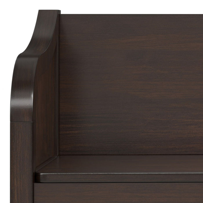 Connaught - Entryway Storage Bench With Shelf - Chestnut