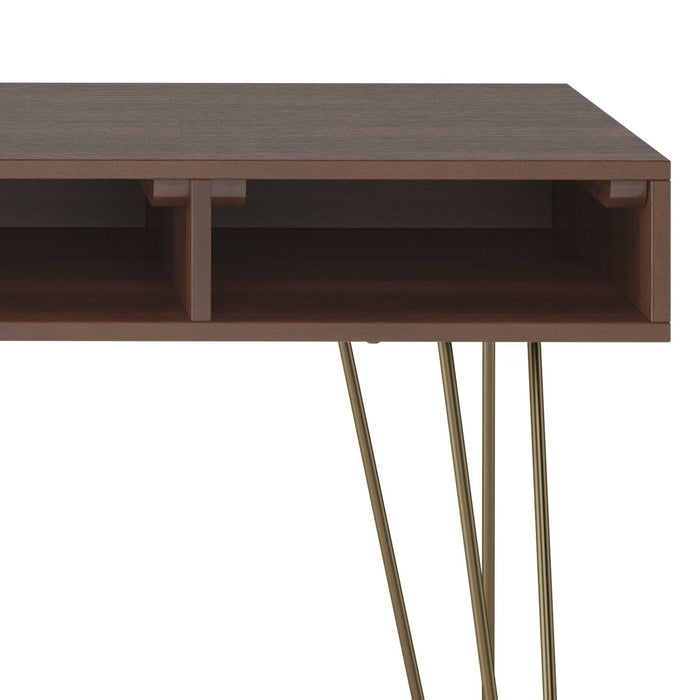 Hunter - Desk - Umber Brown / Gold