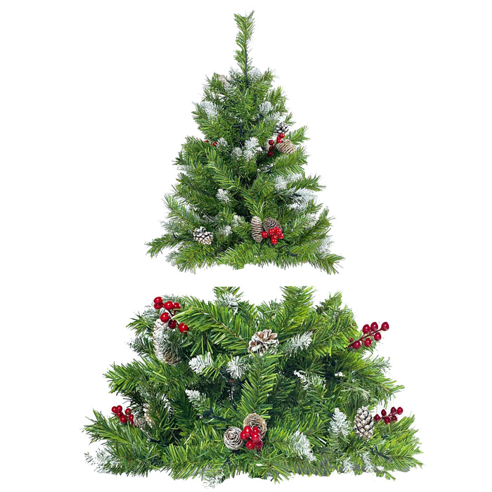 Pre-lit Christmas Tree with LED Lights - Green