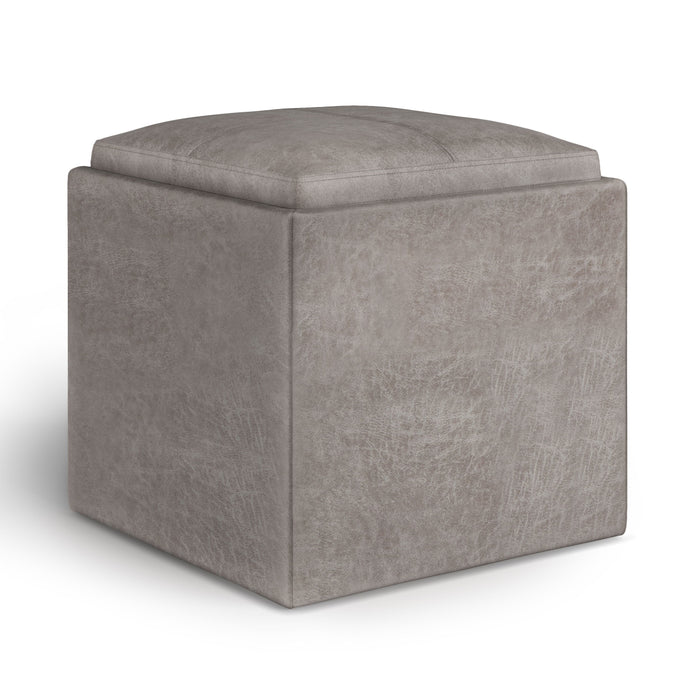 Rockwood - Cube Storage Ottoman with Tray