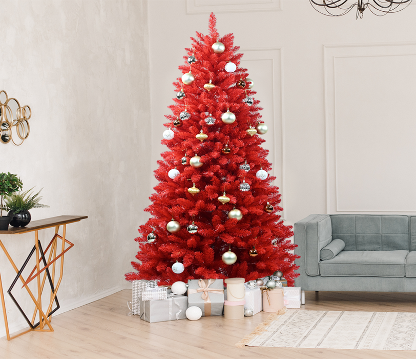 7ft PVC Christmas Tree - Red