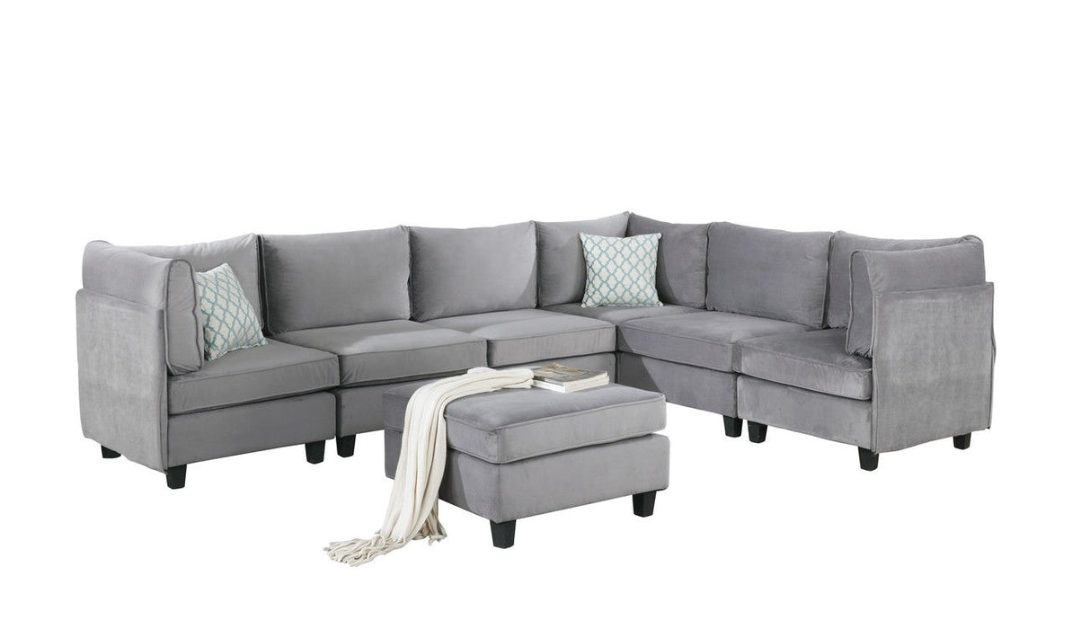 Simona - Velvet Modular Sectional Sofa