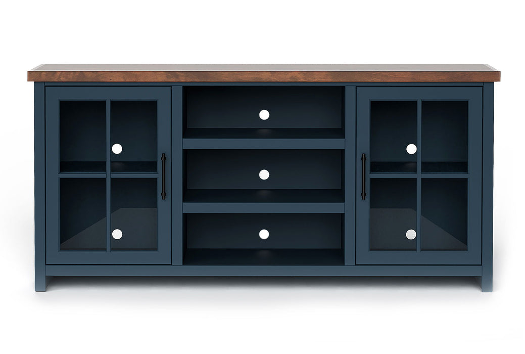 Nantucket - 67" TV Stand - Blue Denim / Whiskey