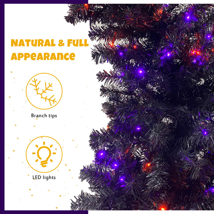 6FT Christmas Tree with LED Lights - Purple