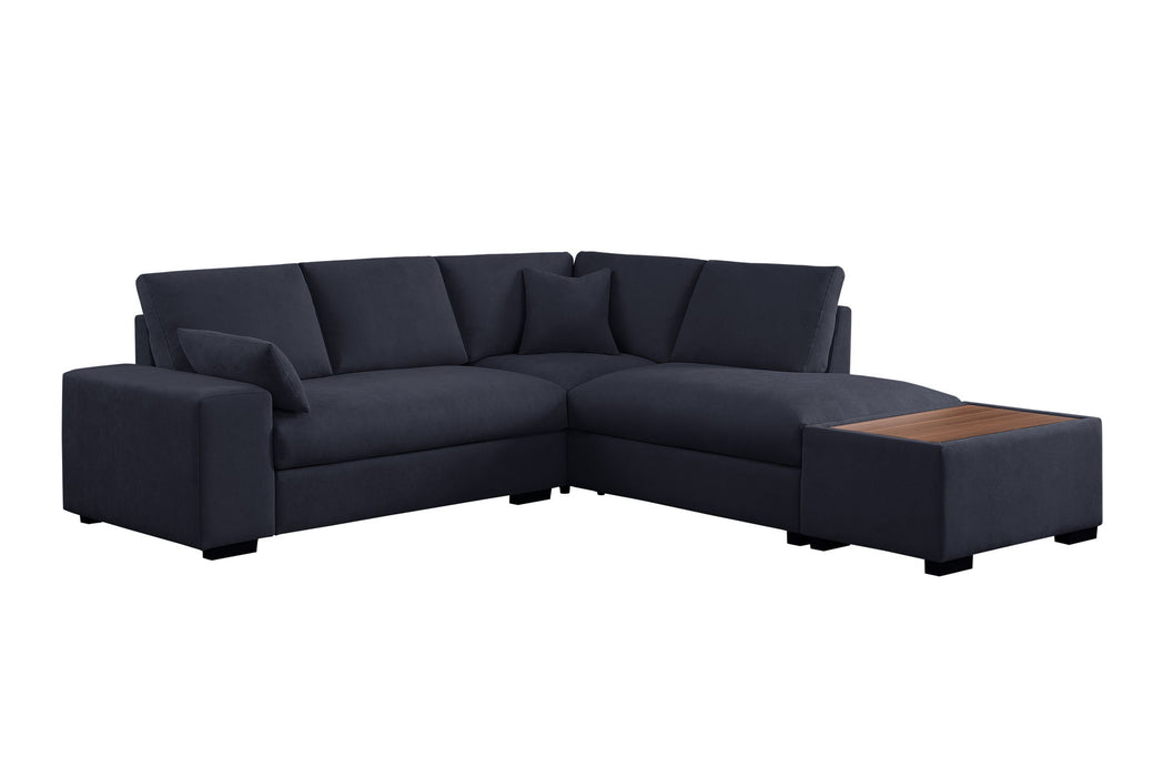 Joshua - 100" Sectional Sofa with Right Facing Chaise and Console Ottoman