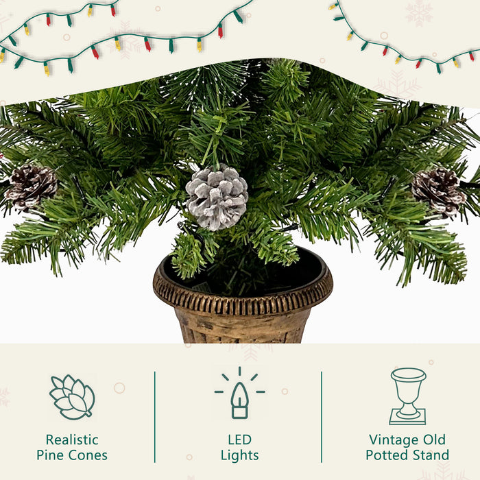 2 3FT Christmas Tree with LED Lights - Green