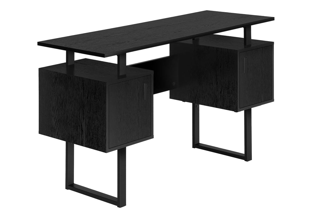 Computer Desk, Home Office, Laptop, Storage, Work, Contemporary, Modern - Black