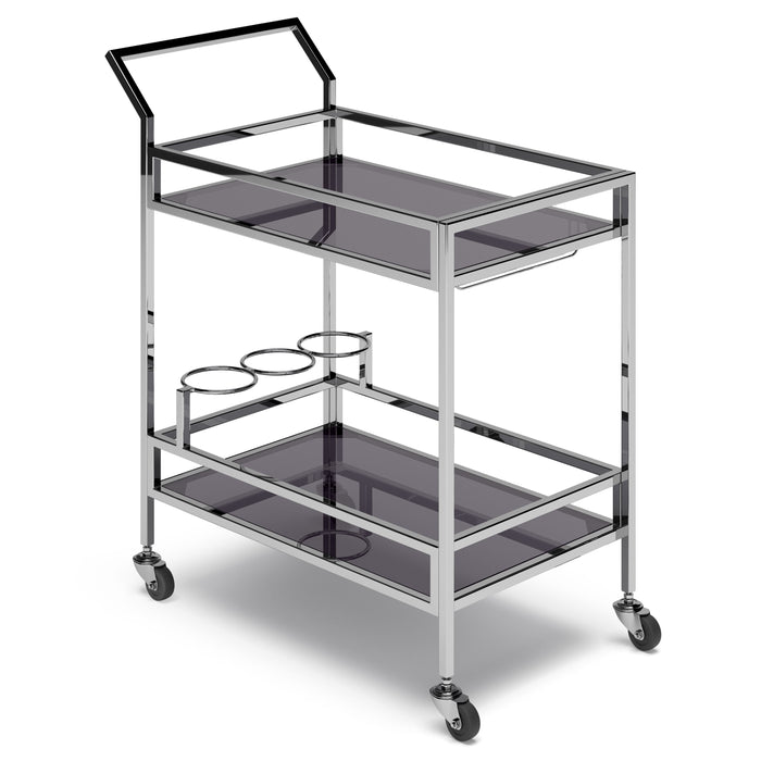 Watts - 26" Bar Cart - Chrome