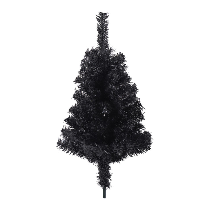 7.5FT Christmas Tree with Foldable Metal Stand - Black