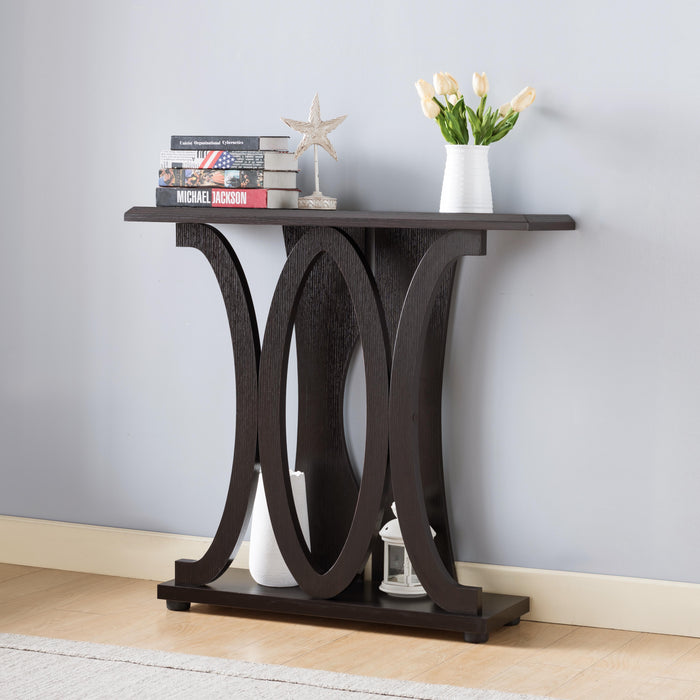 Elegant Console Table, Entryway Display Table With Bottom Display - Red Cocoa