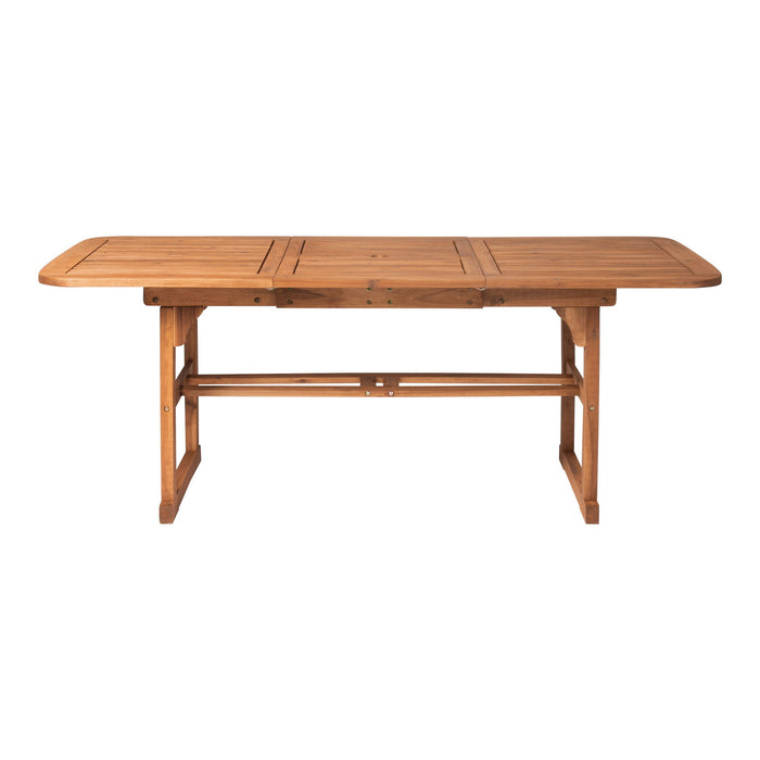 Modern Slat Top Solid Acacia Wood Butterfly Outoor Dining Table