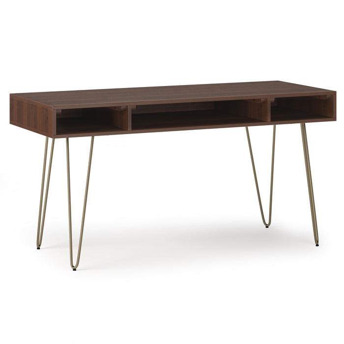 Hunter - Desk - Umber Brown / Gold