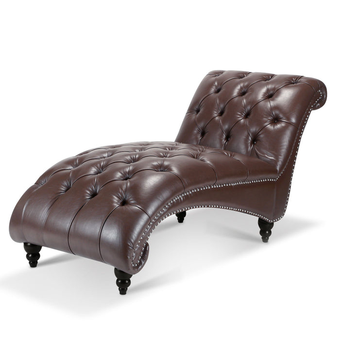 Tufted Armless Chaise Lounge