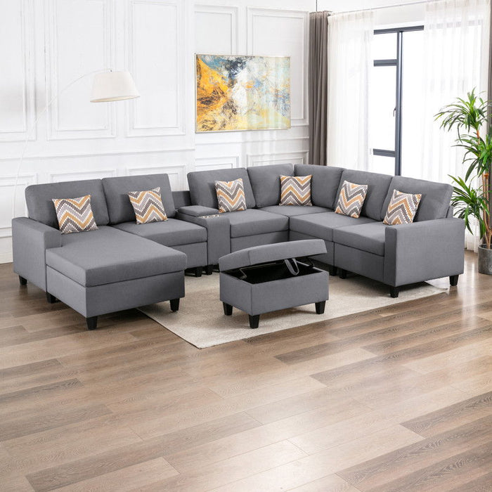 Nolan - 8 Piece Sectional Sofa With Interchangeable Legs