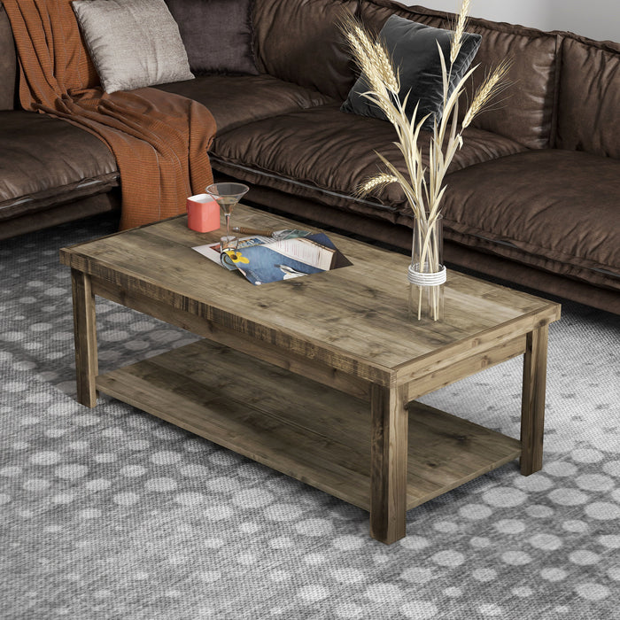 Bridgevine Home - Joshua Creek 48" Coffee Table - Barnwood Finish