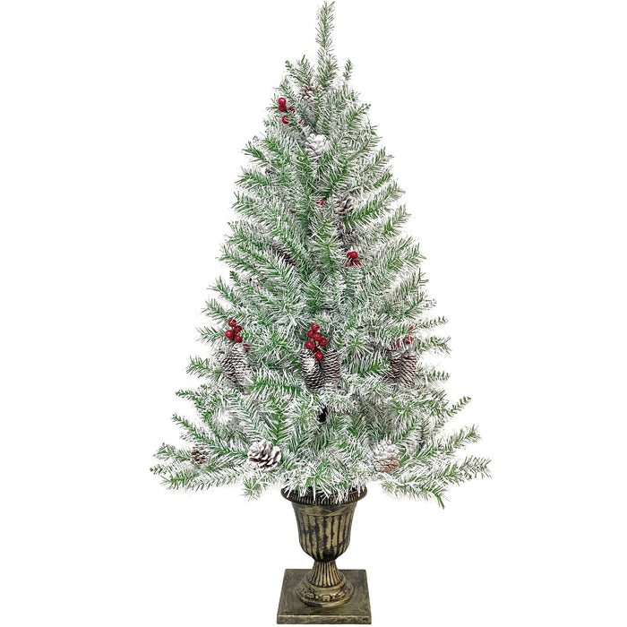 Pre-lit Christmas Tree 4-Piece Set - Retro White