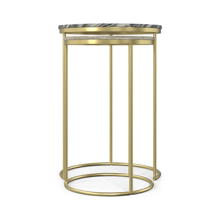 Ashley - 2 Pc Nesting Table - Gold