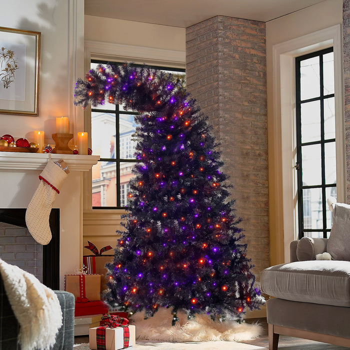 6FT Christmas Tree with LED Lights - Purple