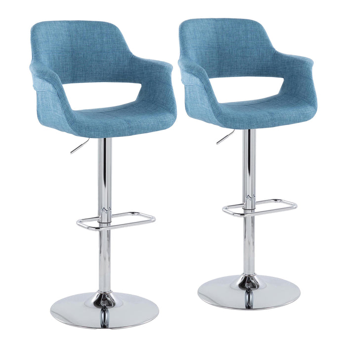 Vintage Flair - Mid Century Modern Adjustable Barstool (Set of 2)