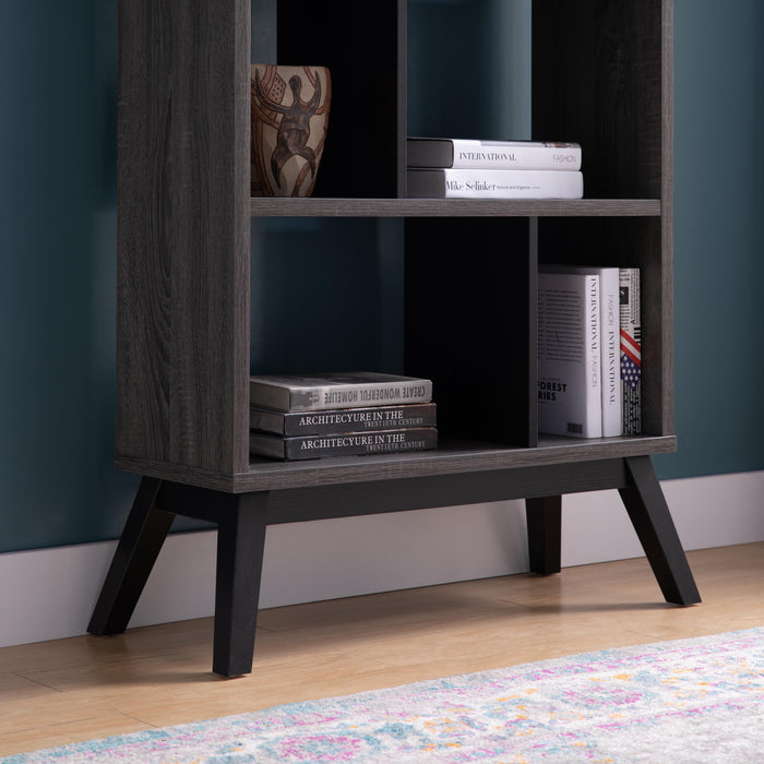 4-Tier Bookcase - Distressed Gray