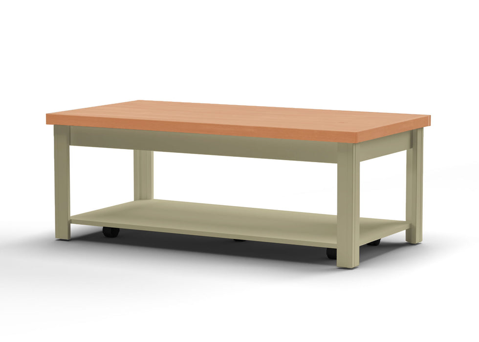 Vineyard - Coffee Table - Sage Green / Fruitwood