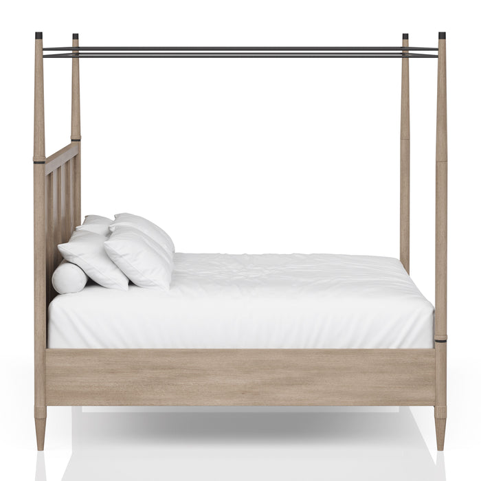 Transitional Styling Canopy Bed