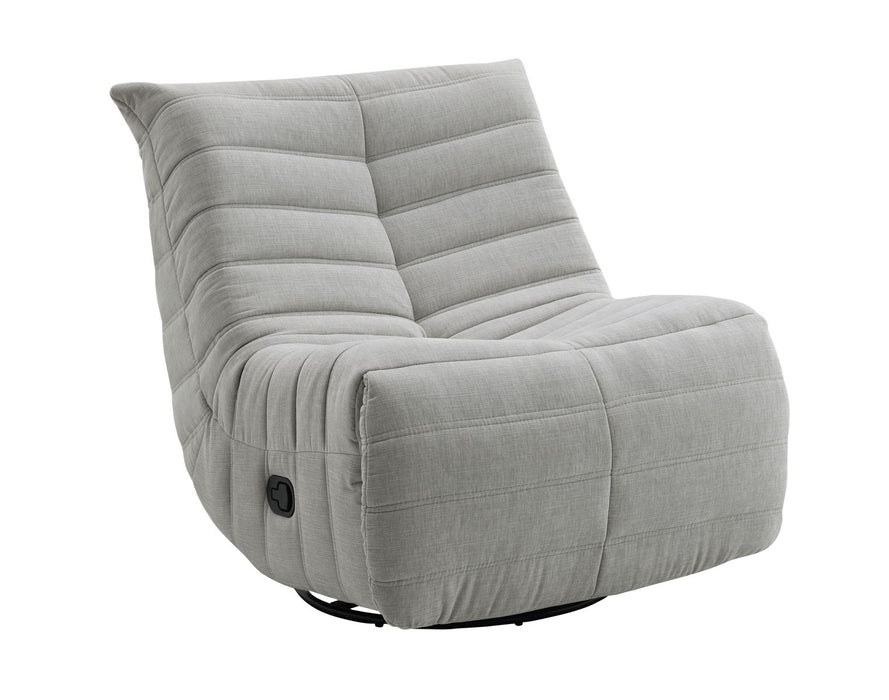 Talmon - Chenille Glider Recliner With Swivel