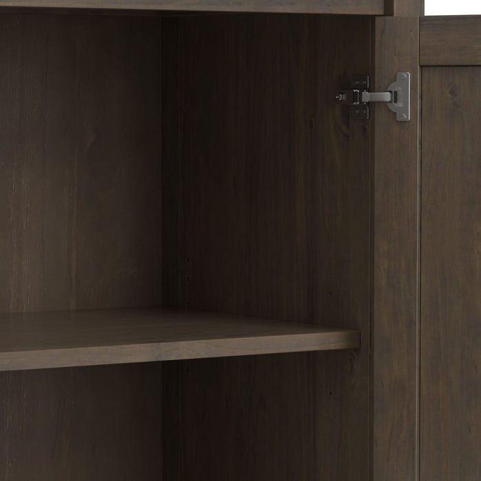 Ela - Wide Storage Cabinet - Smoky Brown