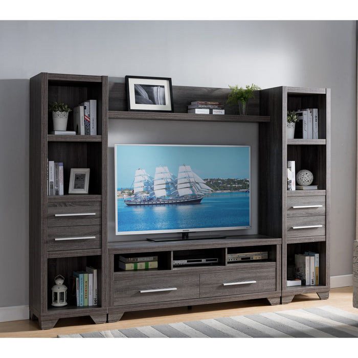 Media Pier, Bookcase Display With Two Drawers