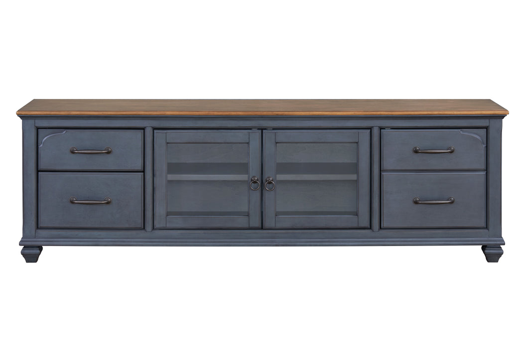 Americana - 84" TV Stand - Corduroy Blue