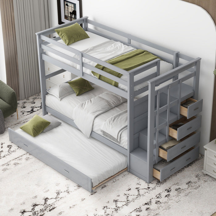 Bunk Bed With Trundle And Staircase